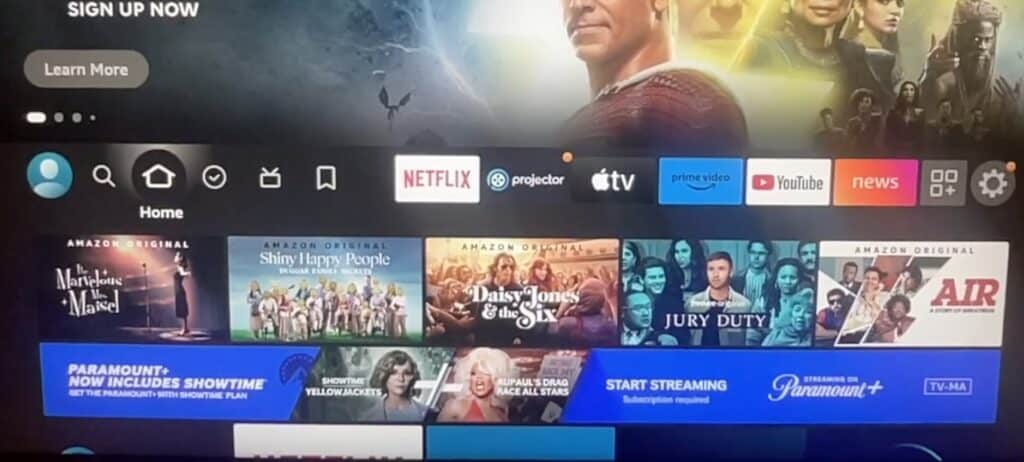 Install Projector on Fire TV Stick Device